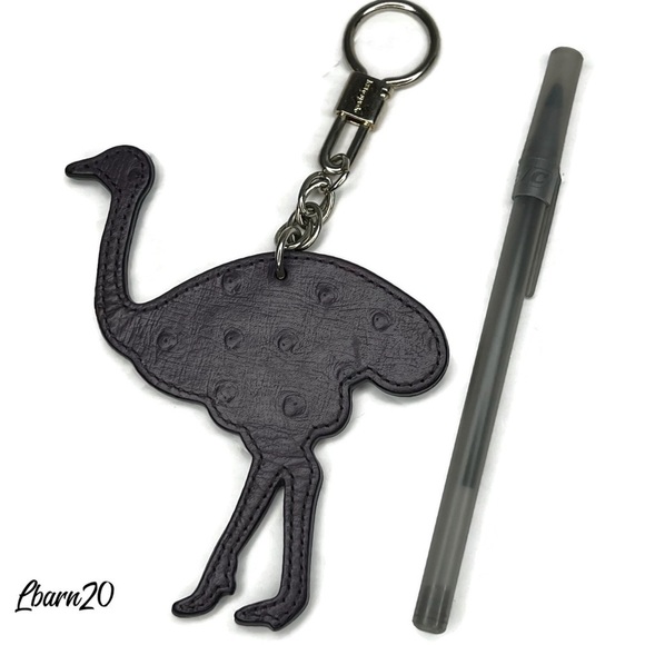 Kate Spade Plum Purple Aubergine Vintage Large Keychain Fob - Picture 3 of 4